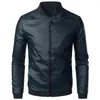 Men's Jackets Men Autumn Causal Vintage Leather Jacket Coat Spring Outfit Design Motor Biker Pocket Smooth Faux