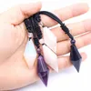 Pendant Necklaces Pyramid Natural Stone Necklace For Women Point Amethysts Opal Black Obsidian Crystal Healing Jewelry Amulet