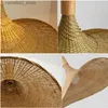 Światła sufitowe Ręcznie Make Bamboo Wiklingowe LED LED LIIGHT Suting Vintage Lampa wisząca rattan do jadalni żyrandol oświetleniowy Q231120