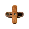 Walnut Wood One Hitter Hitter Bavingout Kit de tubo de fumantes artesanal escavado com escavador de cigarros de madeira magnética Filtros de cigarro de fumantes Caixa de armazenamento de tabaco