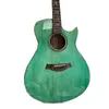 Guitare acoustique en bois massif vert, 41 pouces, dos en érable massif