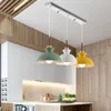 Lampade a sospensione Decorazioni nordiche Ristorante Luci a LED Paralume in alluminio in legno Apparecchio di illuminazione E27 Lampadari moderni a soffitto sospesi