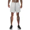 lu Mannen Yoga Sportshorts Sneldrogend Heren Met Zak Mobiele Telefoon Binnenvoering Casual Running Gym Jogger Broek 233