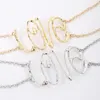 Collier ras du cou Girlgo Vintage avec lettres d'amour pour femmes, bijoux Hip Hop couleur or/argent à la mode