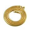 Promoción de cadenas en stock M Ancho Cadena de serpiente redonda de acero inoxidable Adornos de collar de plata dorada Cadena de distribución de 60 cm..035 Gota D Ot7Pi