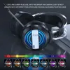 Fones de ouvido para celular Jogo Fone de ouvido 7 cores Lâmpada Fone de ouvido para jogos com microfone ENC Redução de ruído HiFi 7.1 canais RGB Fone de ouvido com fio presentes para PC YQ231120