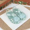 Sandaler Nya Melissa Shell Sandaler för barn Mode Baby Girls Glitter Pearl Jelly Beach Shoes Barn Candy Color Jelly Shoes HMI093 230420