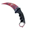 Coltello Karambit CSGO stampato con fodero lama curva coltello da sopravvivenza da caccia campeggio attrezzo esterno tattico EDC