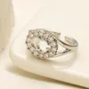Anello di design di lusso Anello di diamanti Anelli vintage per gioielli da donna Anello di fidanzamento di moda aperto regolabile