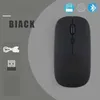 Möss trådlöst Bluetooth 5.0 Mus för surfplatta bärbar dator Mini Ultra Thin Wireless Mice -laddning 2,4 GHz Mute -knapp