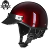 Casques de moto Casque demi-visage Motocross pour adultes Moto Bike DOT Approved Retro Man