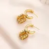 18k Gold Plated Luxury Earrings Fashion Style Women Charm Earrings Christmas Designer Jewelry Stus New Wedding Birthday Love Gift Earrings