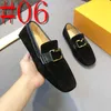 Luxurys loafers 44Model Dress Shoes Formella män Solid Pointed Toe Slip-On Business äkta läder Original Designer Best