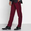 Costumes pour hommes Mode Élégant Gris Foncé Hommes Costume Pantalon Slim Fit Pantalon Décontracté Sur Mesure Formelle Garçons D'honneur Groom Prom Party De Mariage