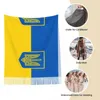 Halsdukar Ukraina flagga sjal wrap för kvinnor varm stor mjuk halsduk ukrainska emblem militär pashmina