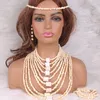 Necklace Earrings Set 4ujewelry Luxury Orange /White Real Coral Beads Jewelry 10 Layers Nigeria Wedding For Women