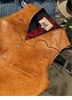 Men's Vests Tailor Brando J38 Italian Super Top Embossed Cowhide American Vintage Western Style Leather Safari Vest 230420