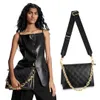 Coussin M57790 Luxury Designer underarmsäckar Kvinnor Äkta läder Mens Clutch Satchel Chain Crossbody Väskor Totes Travel Vintage Flap Två axelband Handväska