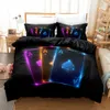 Low Price Customized Wholesale 3d Bedding Sets Poker Theme Polyester Soft Skin-friendly Duvet Set Adult Children Universal Quilt Cover with Pillowcaseu6se