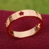 Designer Rings for Women Men Star Cut-out Rings Narrow Top Stainless Steel Engagement Jewelry Lovers Gift Three Colors