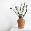 Vazolar rattan vazo saksı tutucu bitki depolama hasır dekor katlanır deniz otu sepeti