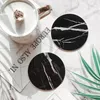 Bordmattor PVC Marmor Drink Coffee Cup Mat Easy Clean Placemats Round Resistant Table Seary Decor Home