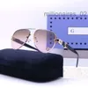 Designer GG zonnebrillen Cycle Luxe Mode Brands Polariseren Gu CC Sunglass Men Women Vintage Baseball Beach Drive Golden Tea Semi Rimless Cat Eye Sun Glazen