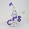 Recycler dab rig water pipe smoking hookahs thick glass bong pipes shisha bubbler with 14mm joint