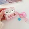 Earphone Accessories Pink Bear Lucky Earphone Case For AirPods 3 Protective Cover with Star Keychain For Airpods 1 2 Pro Pro2 Bluetooth Headset funda J230420
