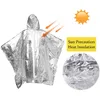 Outdoor Gadgets Emergency Water Proof Raincoat Aluminum Film Disposable Poncho Cold Insulation Rainwear Blankets Survival Tool Camping Equipment 231120