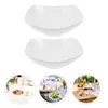 Bowls 2 Pcs Ceramic Bowl Utility Tray Wedding Dessert Ceramics Trays Organizing Serving