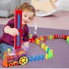 Électrique/RC piste dominos pose électrique automatique petit Train jouets éducatifs pour enfants coloré bloc de construction épissage bricolage cadeau pour enfant XPY 230420