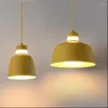 Pendant Lamps Nordic Cord 1 Pcs Iron Bar Lighting Suspension Luminaire Color Lights Bedroom Restaurant Led Lustres E Pendentes