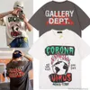 Tees T-shirts Luxe Heren Designer Mode kleding Galleryes Depts Graffiti Trend Merk Br Amerikaanse High Street Style Losse Mannen Vrouwen Paar Fogs Katoen Korte Mouw