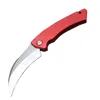 High End 132 MT AUTO Tactische Karambit Klauw Mes D2 Staal Satijn Blade Blade CNC 6061-T6 Aluminium Handvat Met doos