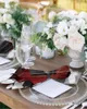 Table Napkin 4pcs Guitar On Piano Red Rose Flower Square 50cm Wedding Decoration Cloth Kitchen Dinner Serving Napkins