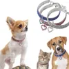 犬の襟のブリングラインストーン子犬贅沢な小さな犬Chihuahua Collarカスタムネックレス無料の名前Charms Pet Accessories