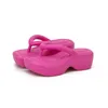 Sandalet Slippers 256d3 Plataforma para mujeres Sandalias de cuña coreana Summer Tendencia de tendencia Toe Flip Flip Flip Beach Slides 230419