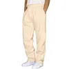 Men's Pants Mens Hip Hop Casual Solid Color Track Cuff Lace Up Workout With Pocket Loose Fit Hiking