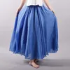 Signe 2020 Women Women Linen Cotton Gonne lunghe elastiche Maxi gonne pieghettate Beach Boho Vintage Summer Skirts Faldas Saia P230420