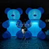 Симпатичные игрушки, цельный надувной медведь высотой 3 м/4 м с подсветкой для украшения вечеринок и мероприятий на открытом воздухе