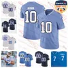 Bryson Nesbit Jake Johnson UNC Football Jersey J.J. Jones Tony Grimes Michael Hall Omarion Hampton Malaki Hamrick Will Hardy zszył koszulki z Karoliny Północnej