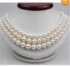 Pendanthalsband 3 rader 8mm White South Sea Shell Pearl Necklace 17-19 "231118