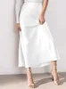 Skirts VONDA 2023 Y2K Women Fashion Solid Pleated High Waist Maxi Faldas Saias Loose Party Long Skirts Female Summer Elegant Satin Jupe P230420