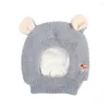 Dog Apparel Funny Knitting Hat For Small Dogs Cartoon Bear Ear Puppy Costume Lovely Tiny Headgear Winter Cap Drop