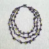 Lii Ji – collier ras du cou en pierre véritable, vert violet, 47cm, améthystes, citron, Jades, déclaration, vente de bijoux, cadeau