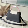 Kadınlar Top 1: 1 Tasarımcı Çanta İç Aralık Crossbody Bags Capusines BB 27cm Düz Renk Zinciri Omuz Çantası Moda Klasik Deri Debriyaj Çantaları