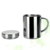 Vinglas 220 ml tekopp dubbelisolering rostfritt stål metall kaffemuggar dricka mjölkkanna termiska lyxglaskoppar