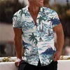 Mäns avslappnade skjortor sommar hawaiian blommor för män 3d mäns tropiska skjorta strand kort ärm mode 5xl toppar tee homme blus camisa