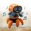 RC Robot Dance Music S для детей 6 Claws Octopus Spider Birthday Toys Kids Раннее образование Baby Toy Boys девочки 230419